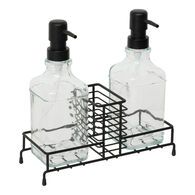 Dispensador con portaesponjas BLACK EDITION
