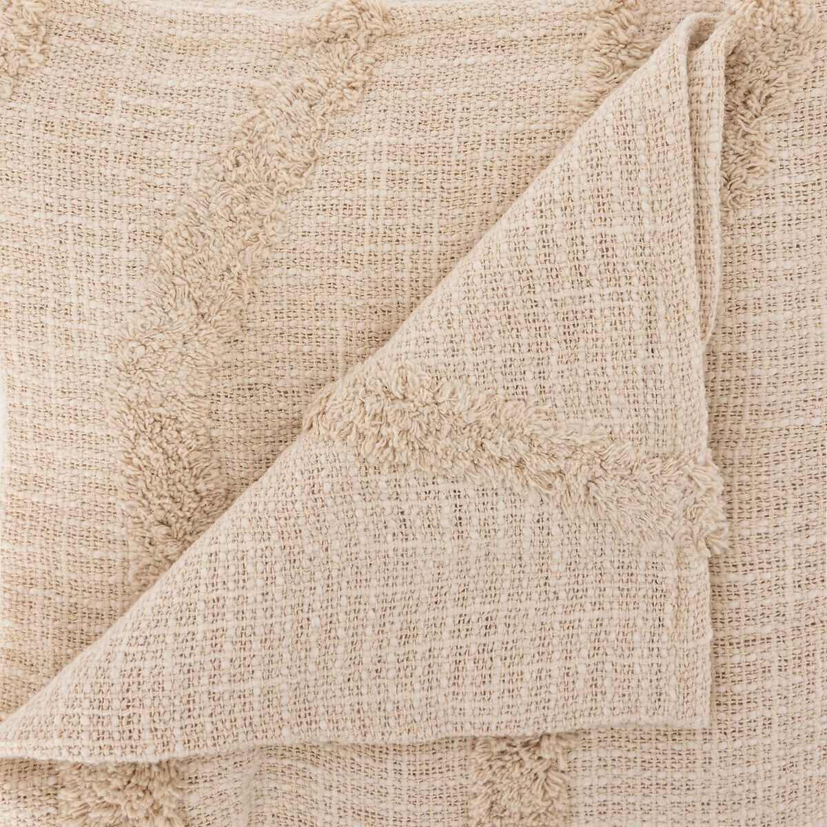 Colcha SLUB tuft bege 240x260cm, , large