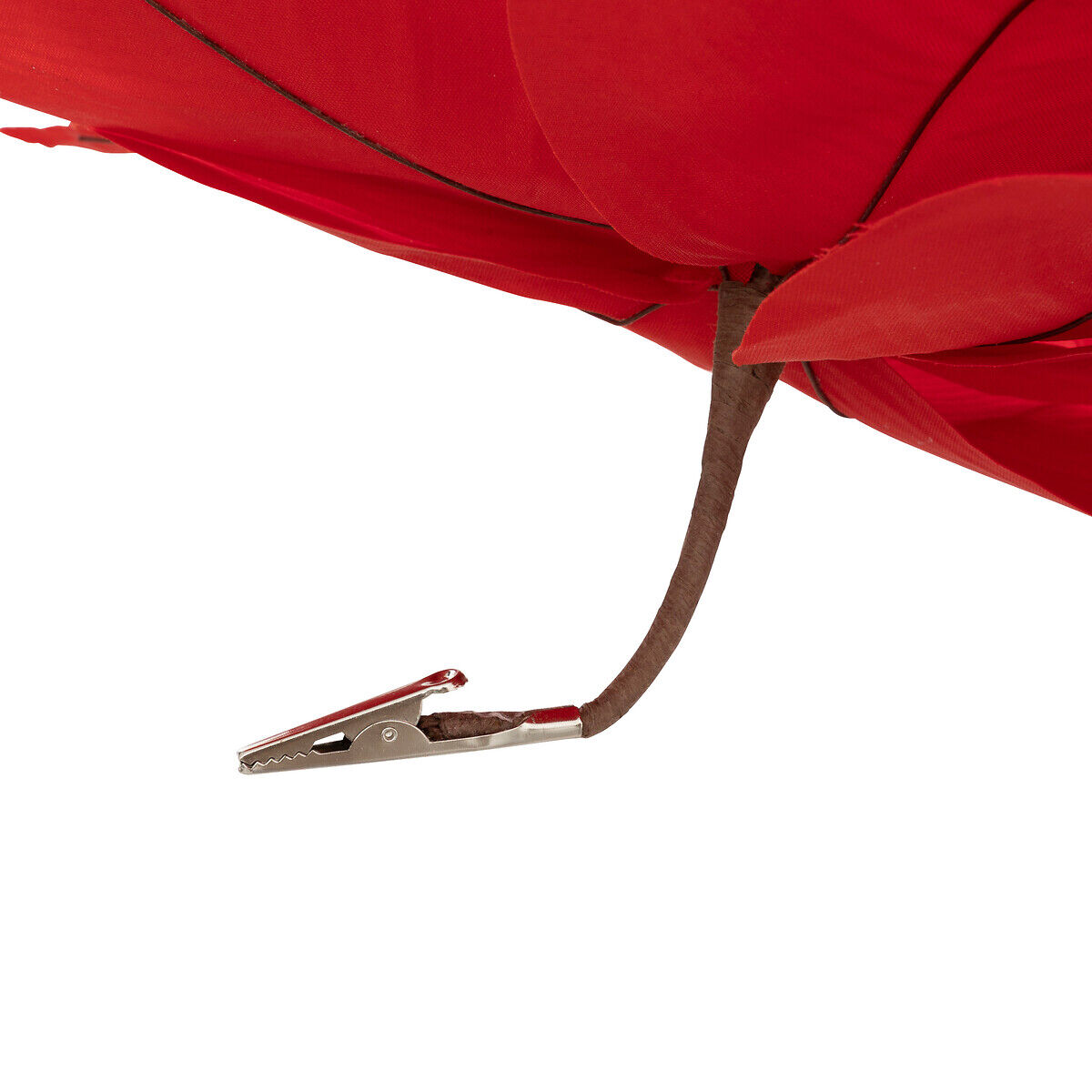 Flor poinsettia vermelho com pinça 45cm, , large