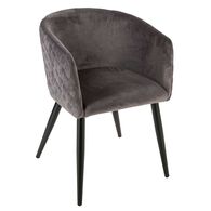 Sill&oacute;n Marlo Terciopelo Gris 55x57x76Cm