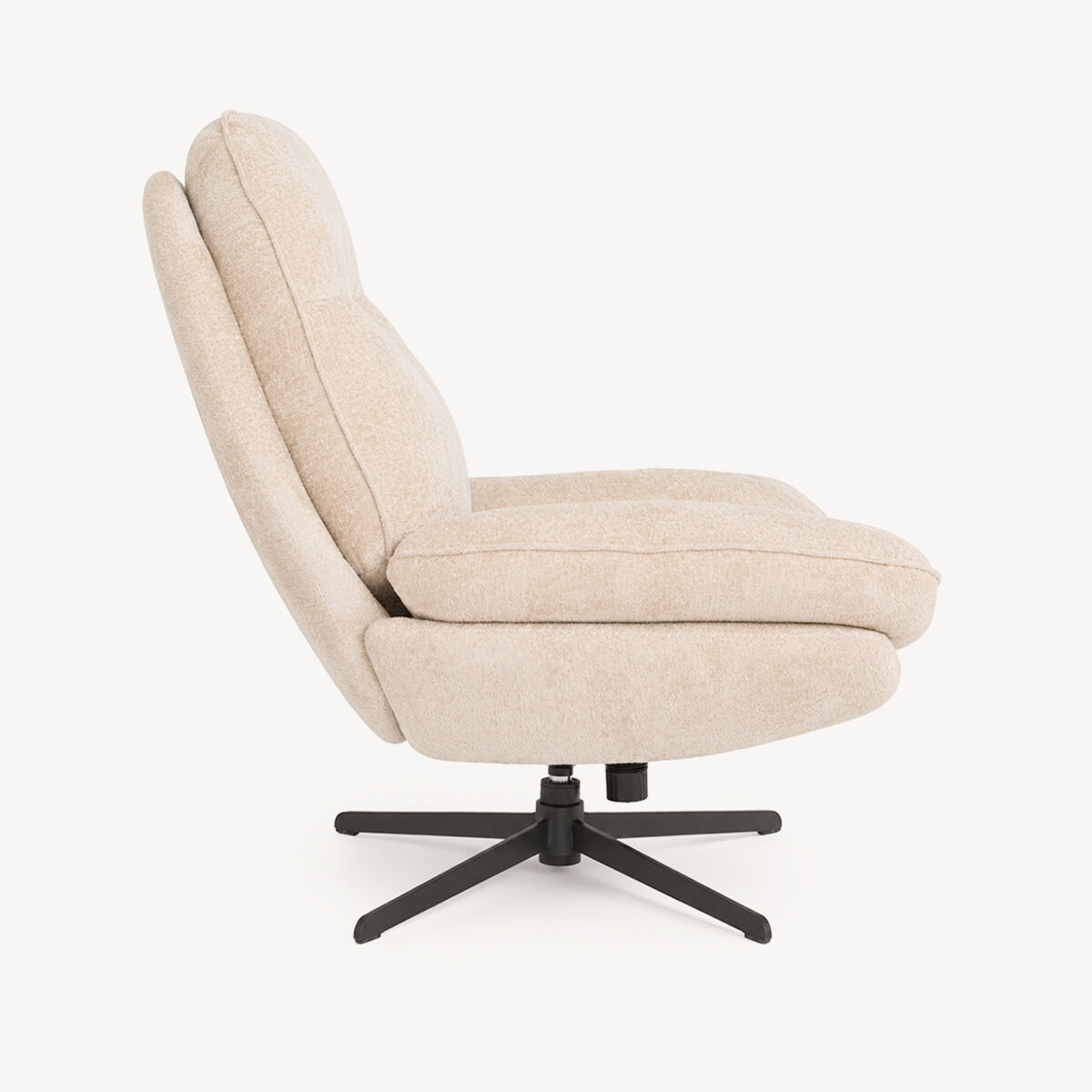 Poltrona giratória STELAN chenille bege, , large