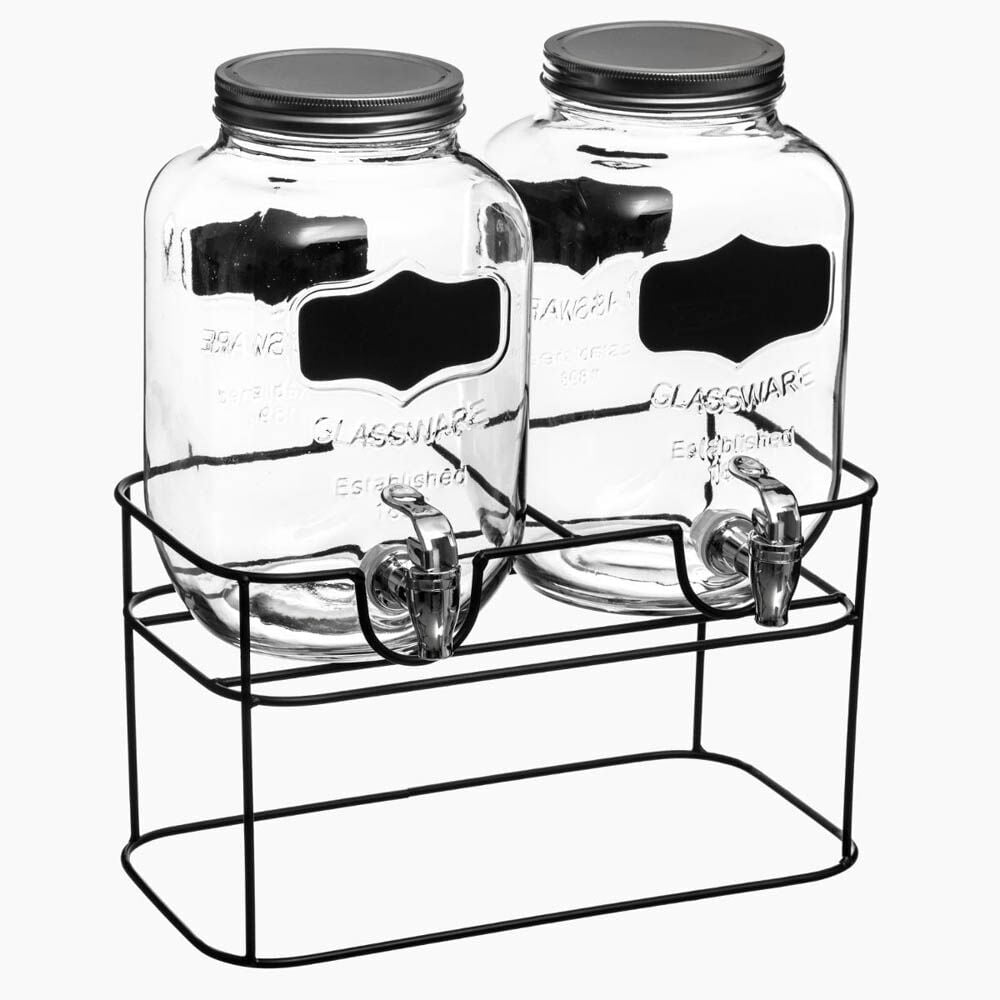 Conjunto de 2 frascos de bebida com torneira 4l, , large
