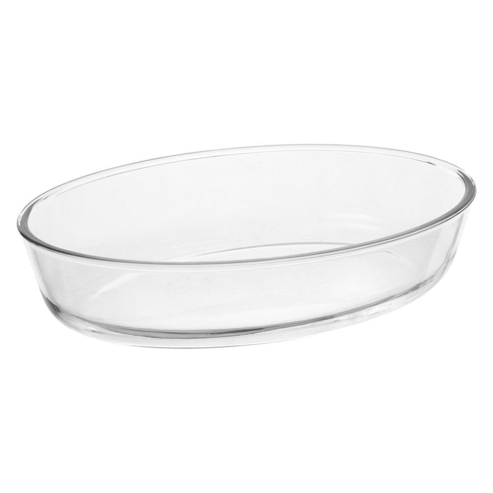 Prato oval para forno em vidro com tampa, , large