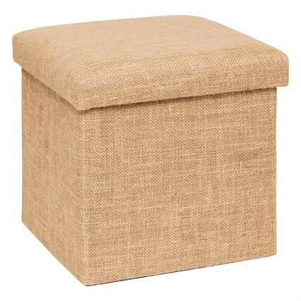 Pufe MIXMODUL efeito juta em mdf 31x31cm, , large