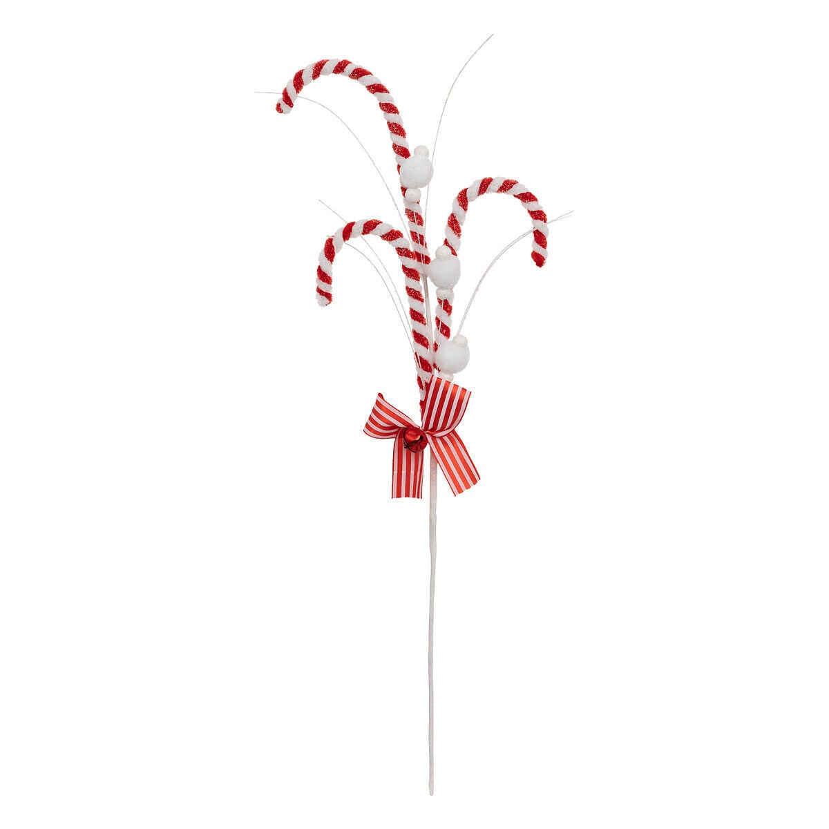 Haste com 3 bengalas vermelho e branco 74cm, , large