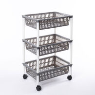 Carrito con 3 cestas gris