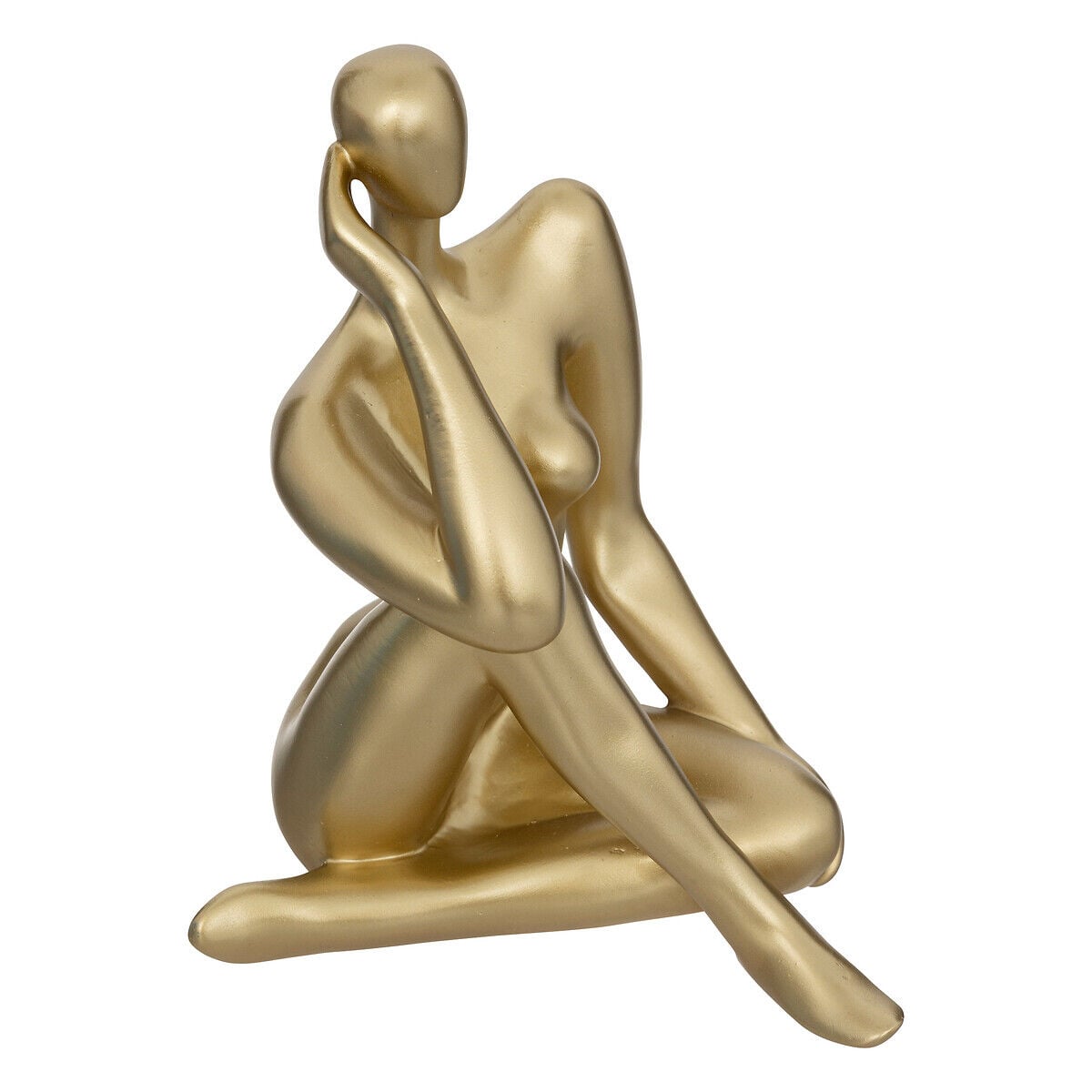 Estátua dourada figura de mulher, , large