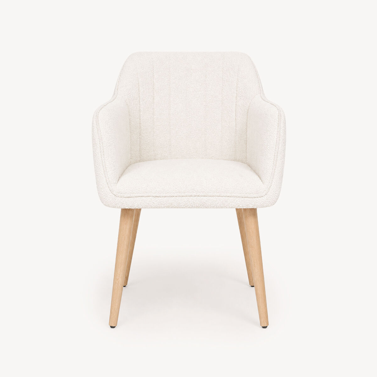 Cadeira VISOCA branca em bouclé 60x57x83,5cm, , large