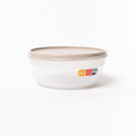 Caja herm&eacute;tica redonda beige 1,3L