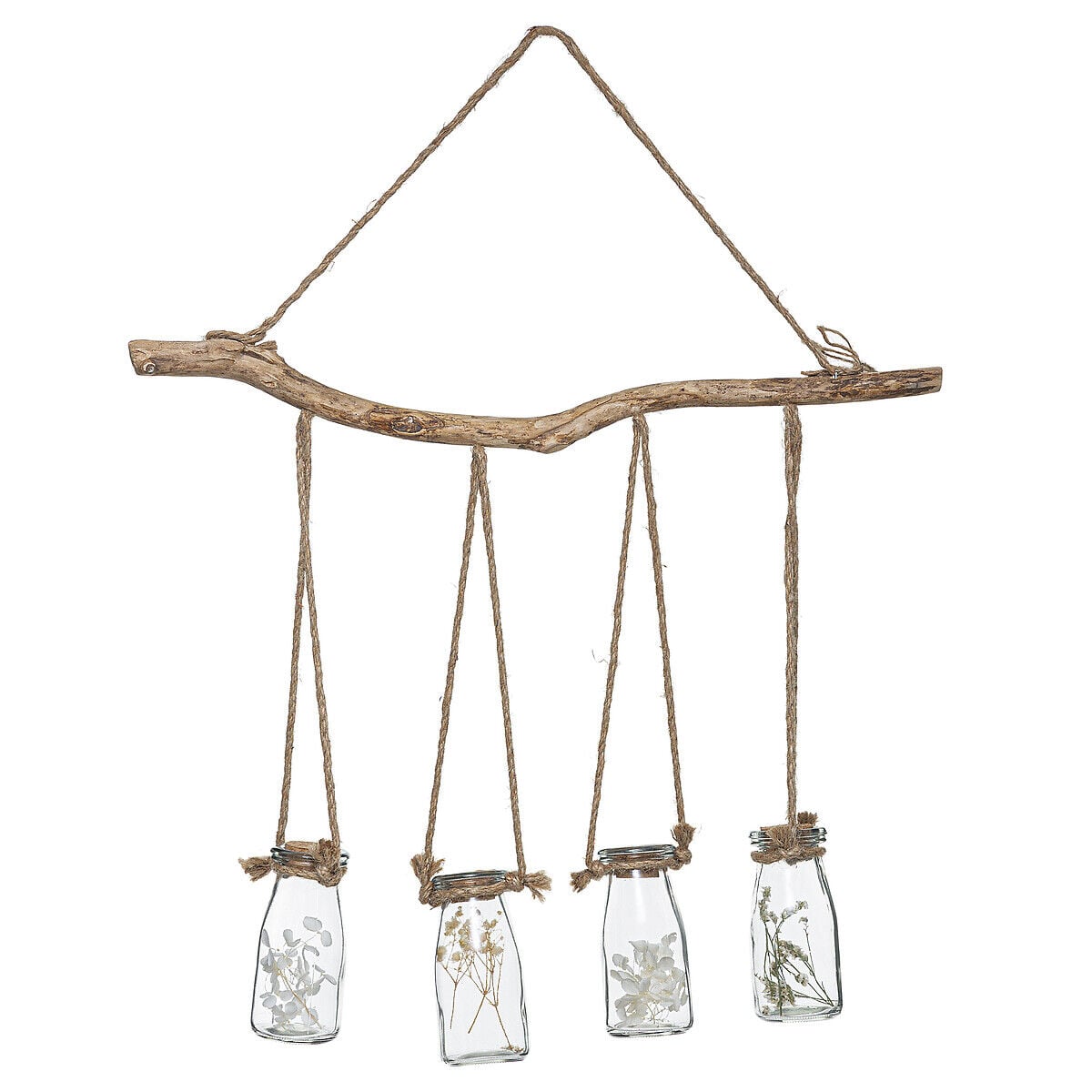 Suspensão com 4 jarras com flor 45x53cm, , large