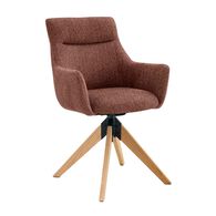 Sill&oacute;n giratorio ESNA de tejido burdeos