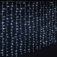 Cortina Luminosa De Natal Branco Frio 600 LEDs