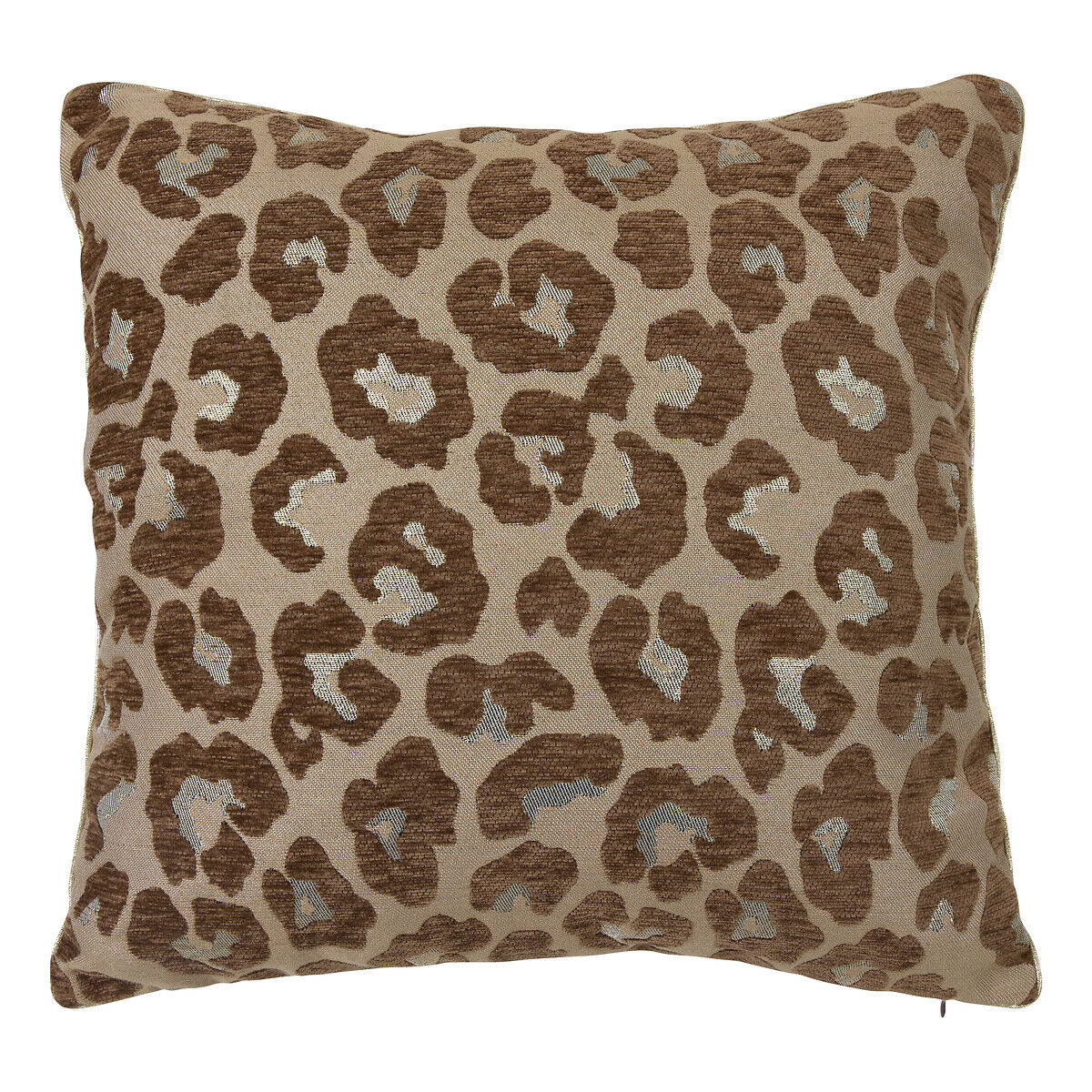 Capa para almofada leopardo castanha 45x45cm, , large