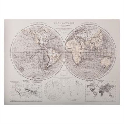 Quadro decorativo mapa mundo, , large