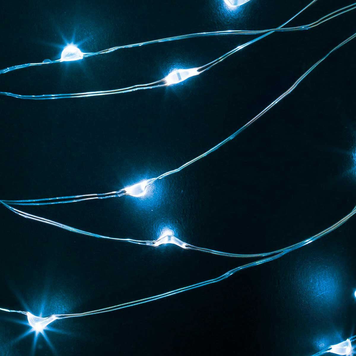 Série luminosa de natal azul fixo 100 leds 10m, , large