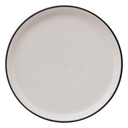 Prato de sobremesa ALIX branco em porcelana 20cm, , large