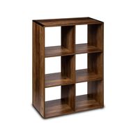 Estanter&iacute;a marr&oacute;n oscuro con 6 cubos MIXMODUL