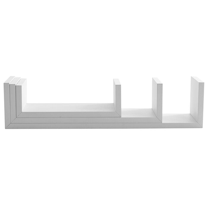 Set of 3 shelves grey 22/32, , large