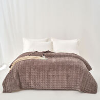 Edred&oacute;n SEATTLE gris pardo de terciopelo 220x240cm