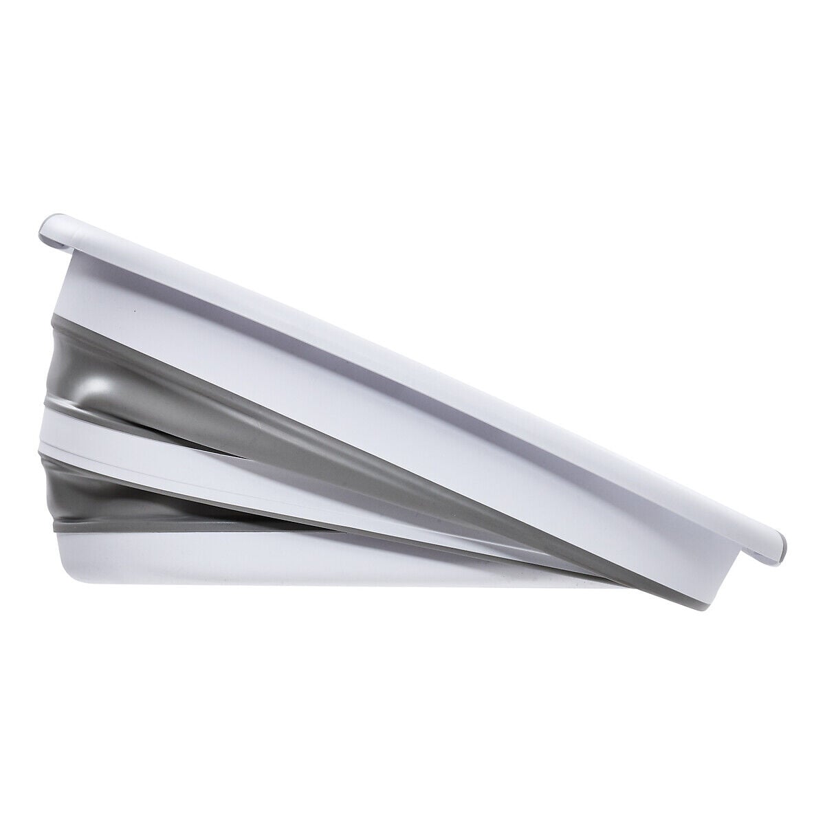 Foldable basket white and grey, , large