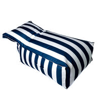 Puf sofa impermeable rayas blancas y azules