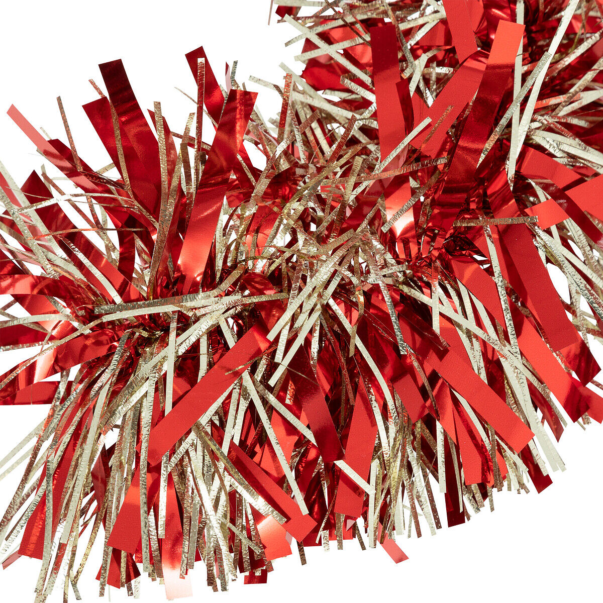 Grinalda vermelho e dourado brilhante 200cm, , large