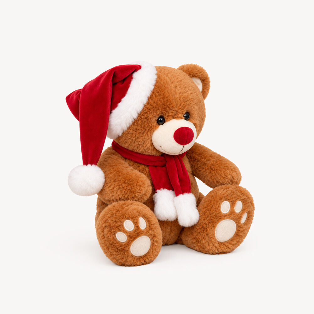 Figura Peluche Osito con Gorro y Bufanda 48 cm, , large