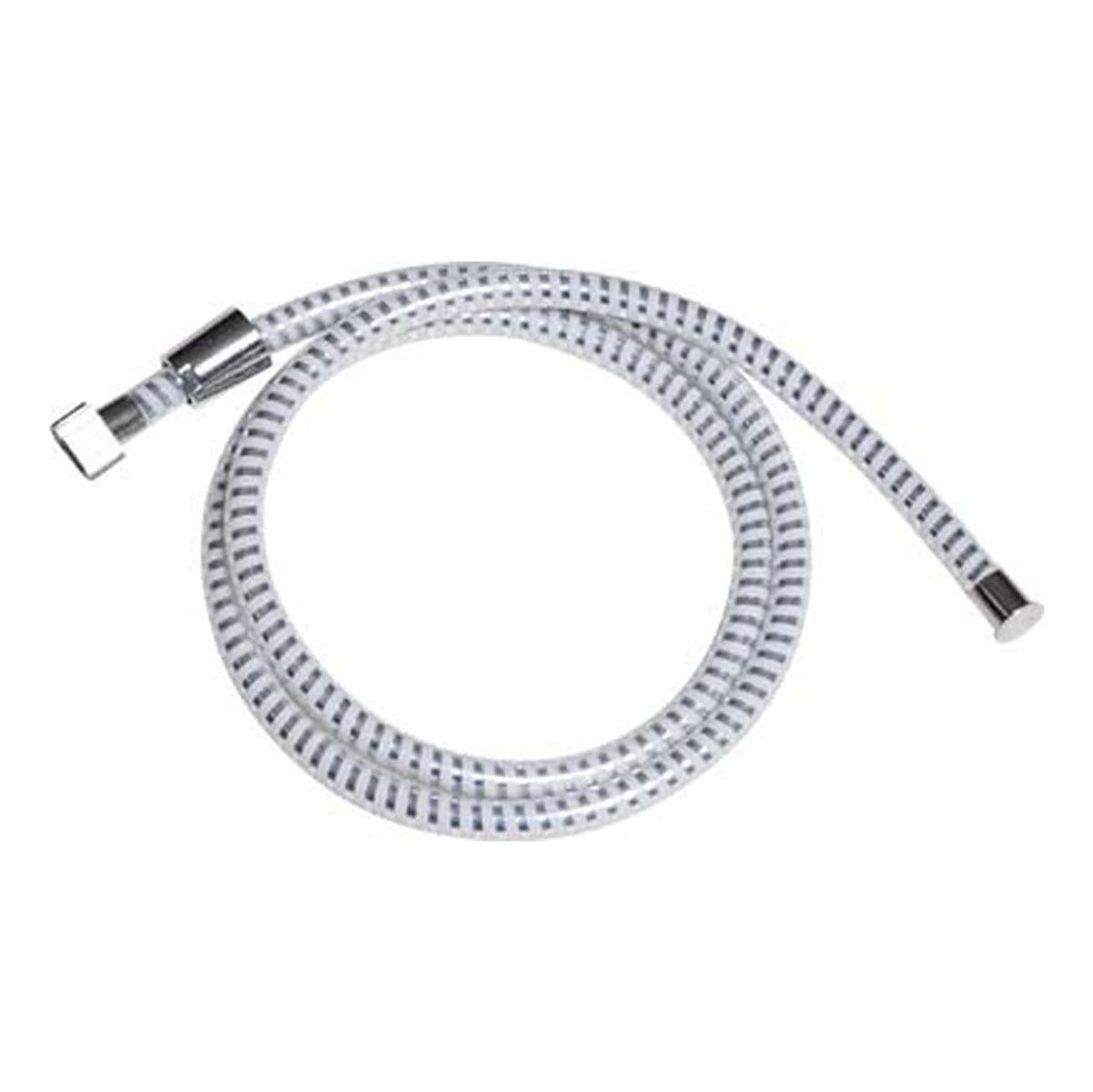 Mangueira chuveiro flexível branco e prateado 200cm, , large