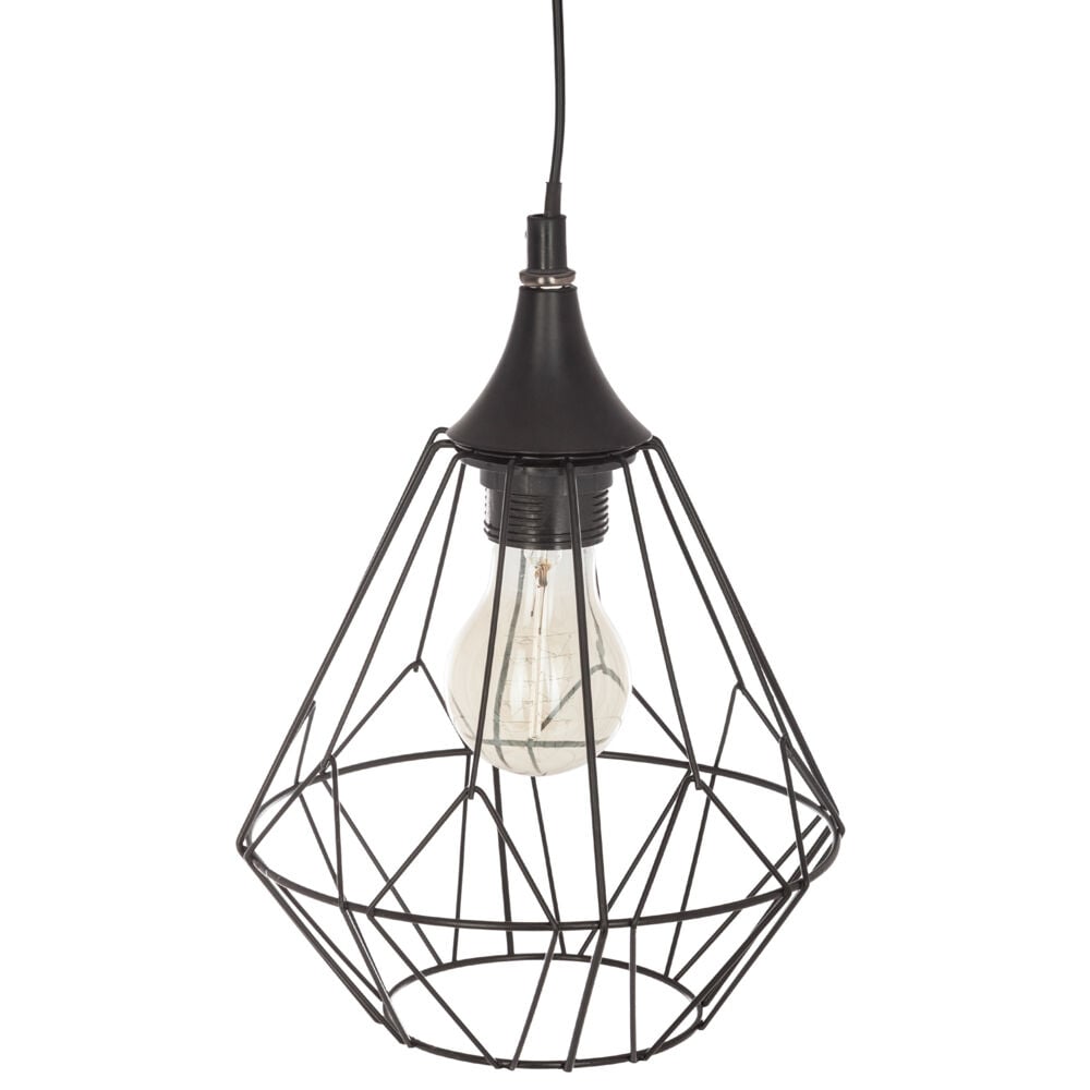 Candeeiro de teto FIL preto em metal, , large
