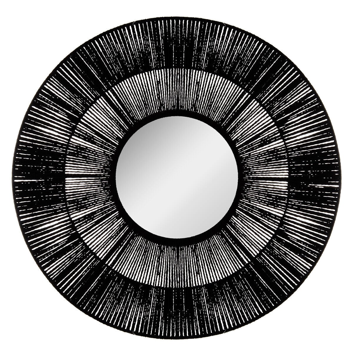 Espelho de parede 76cm em metal corda preto, , large