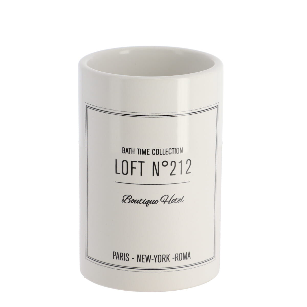 Bathroom tumbler LOFT black in dolomite, , large