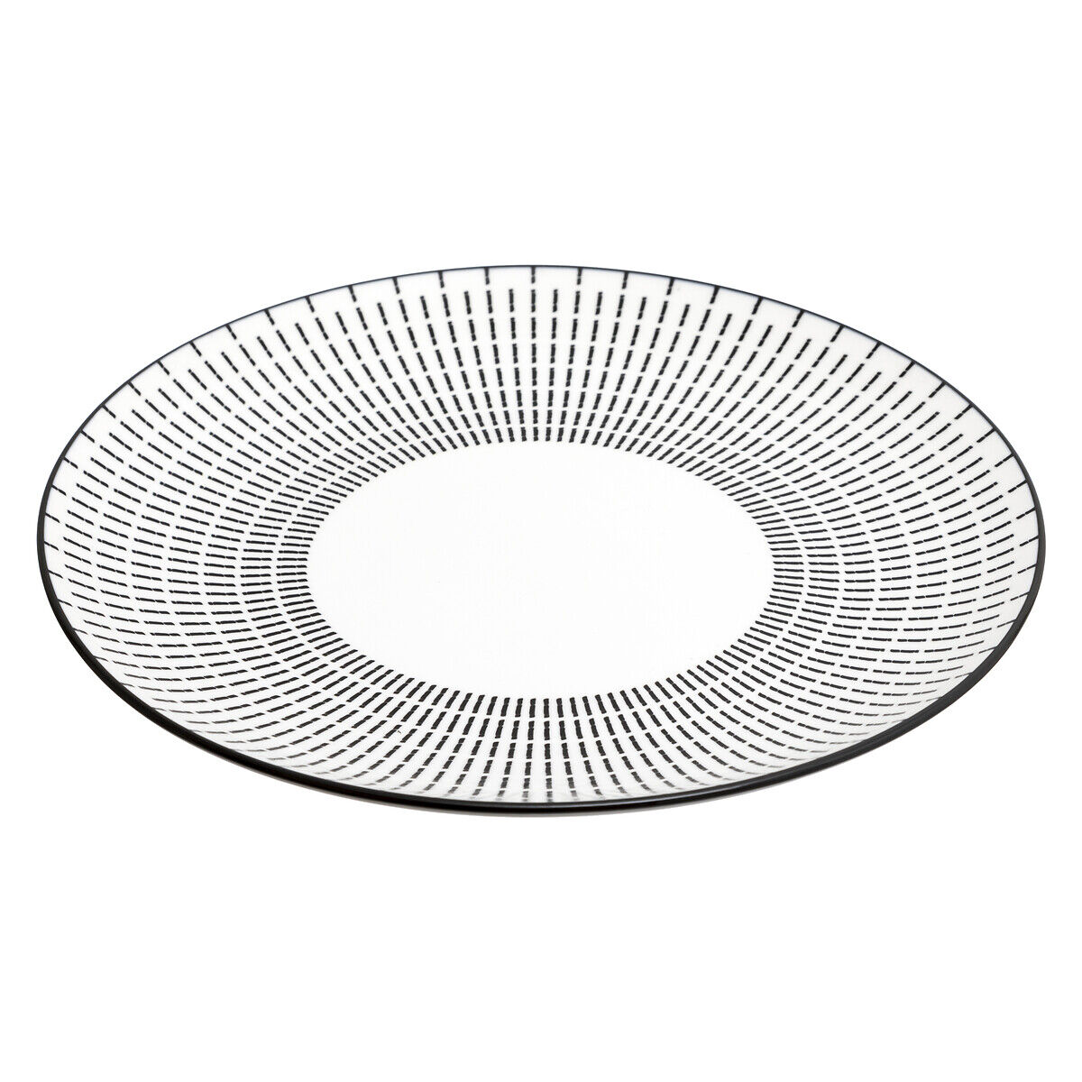 Serviço de mesa LUNIS preto decorado 18 peças, , large