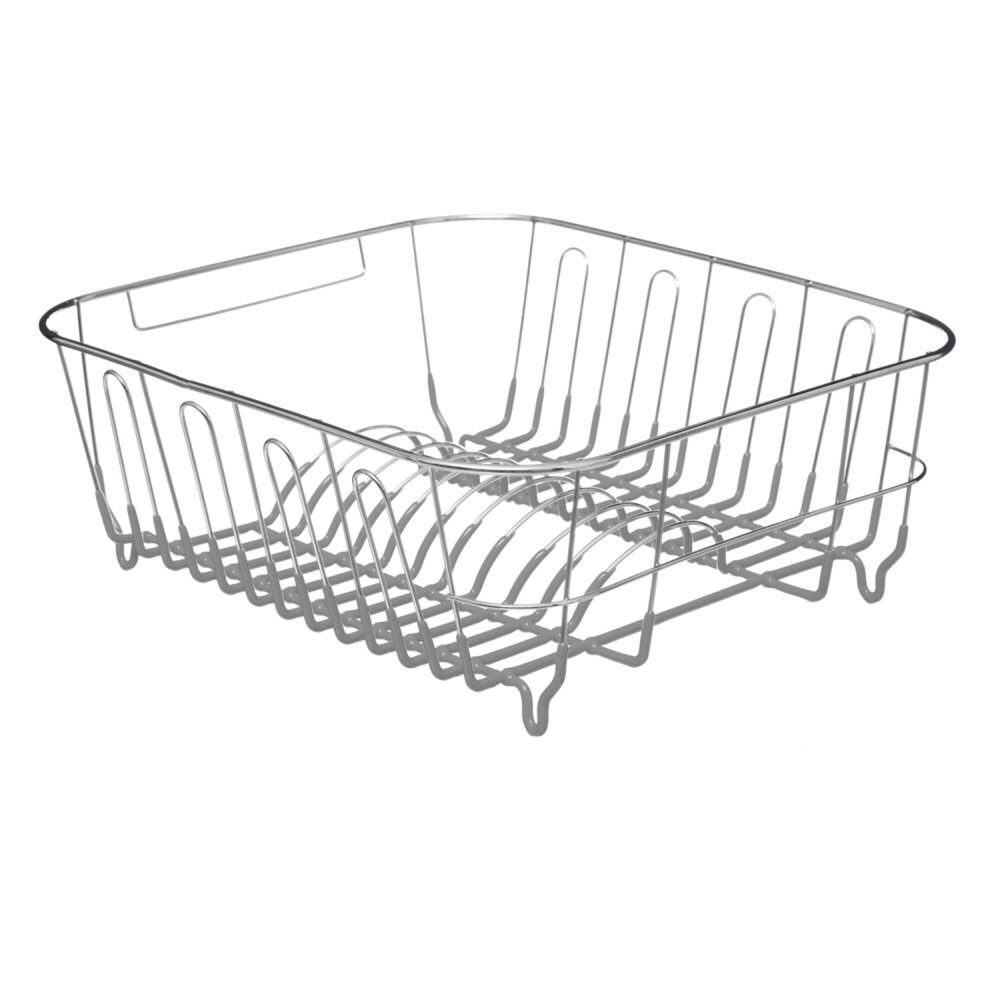 Escorredor de loiça em metal com suporte para talheres, , large