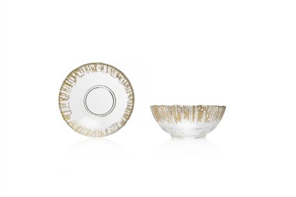 Taça dourada AURA em vidro, , large