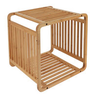 Cubo de bamb&uacute; beige 33x33cm