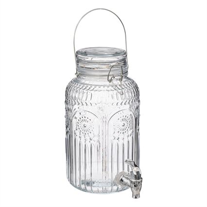 Frasco com torneira MONA em vidro 3,8l, , large