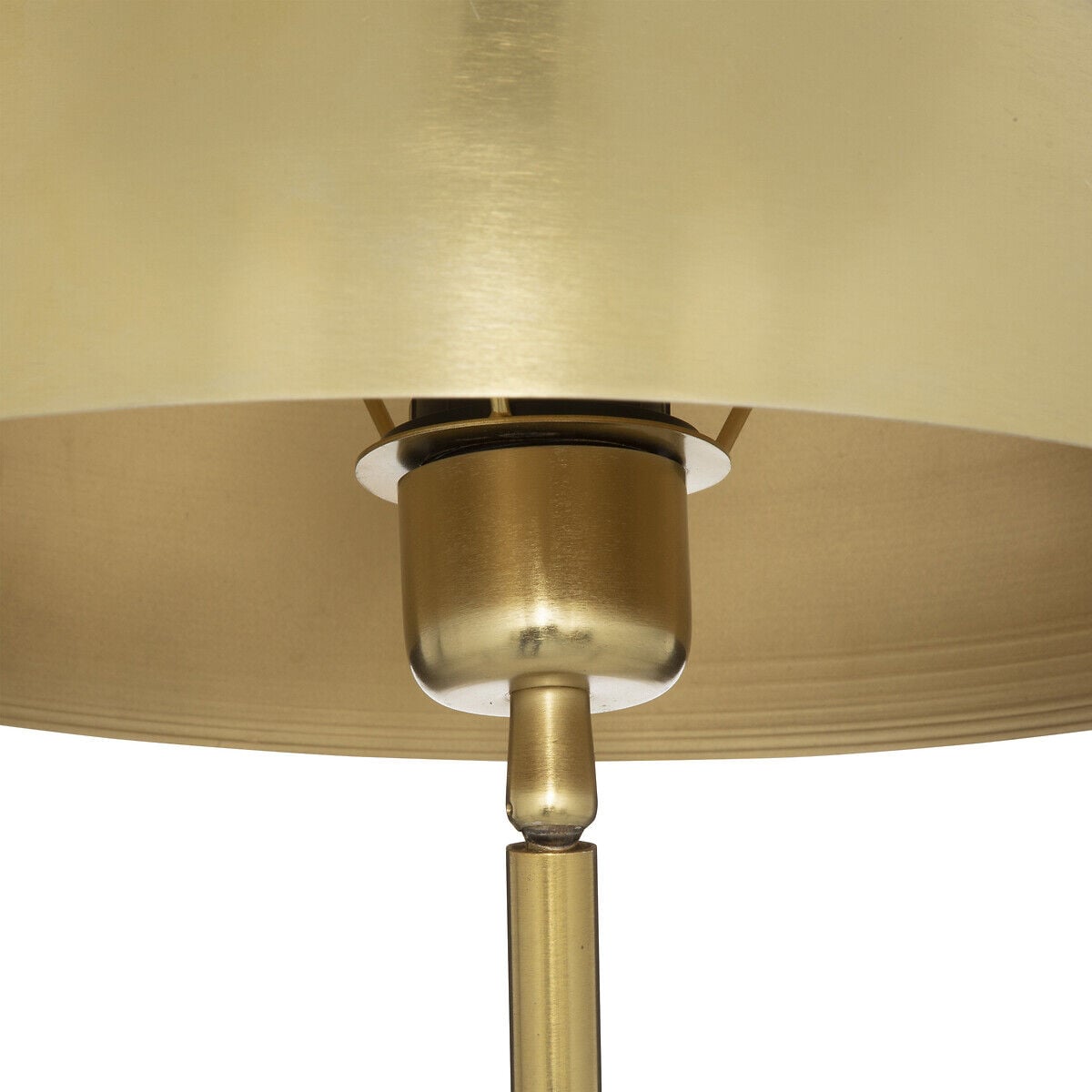 Candeeiro de mesa em metal dourado com base de mármore, , large