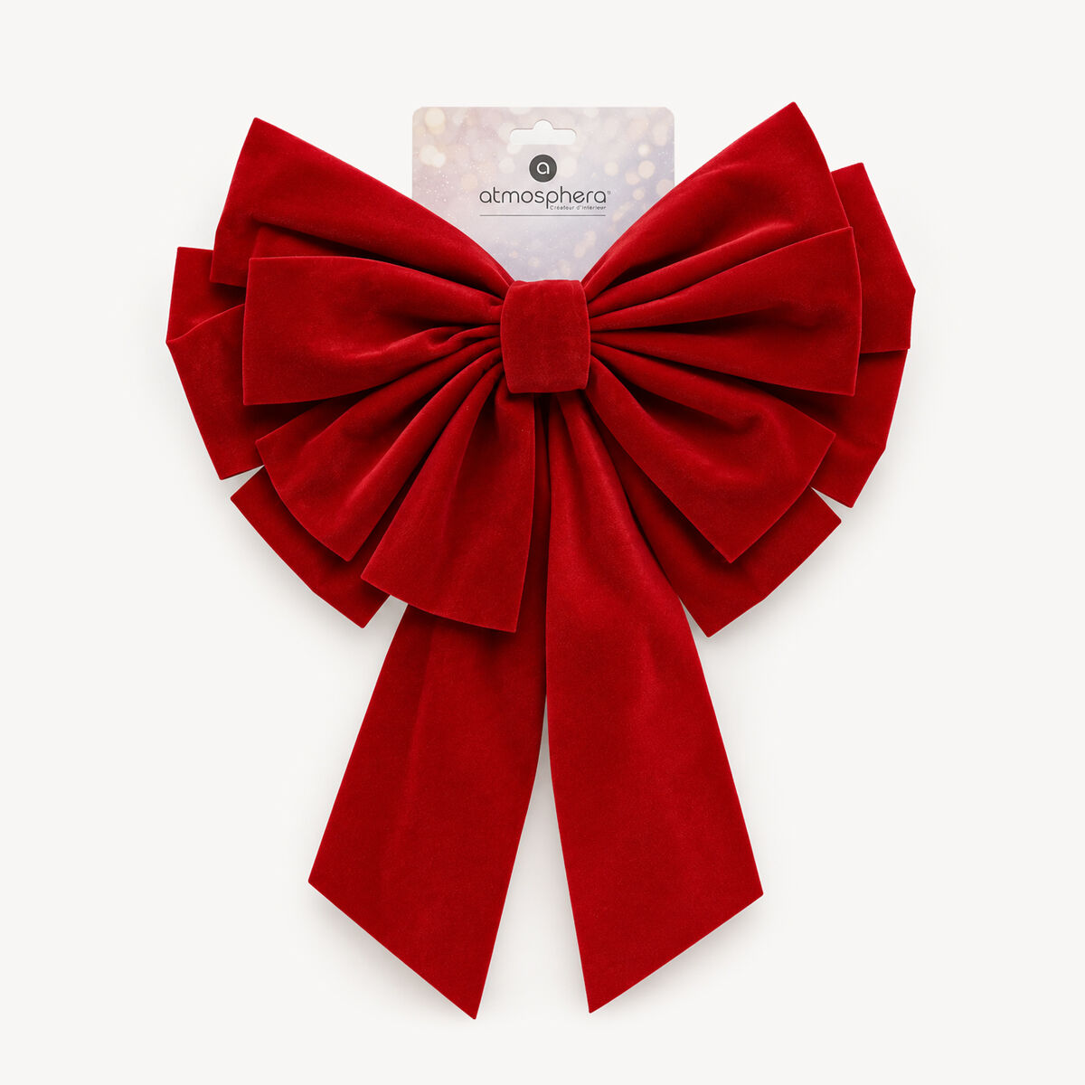 Laço decorativo veludo vermelho, , large