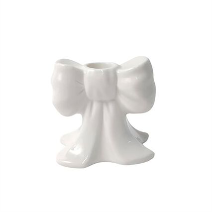Candle holder bow-shaped red, , large