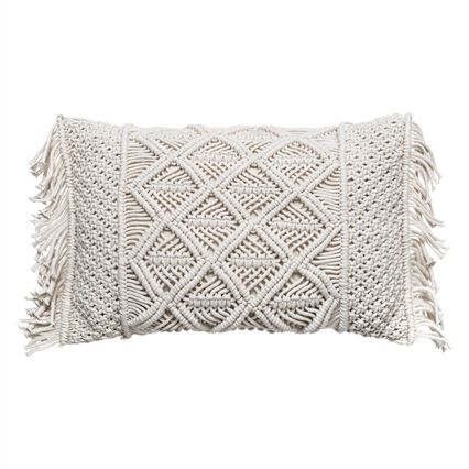 Almofada idylle FOLK macramé 30x50cm, , large