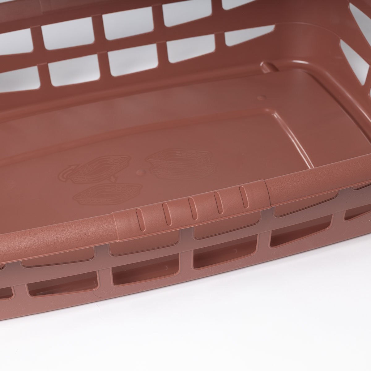 Cesto para roupa baixo terracota 25L, , large