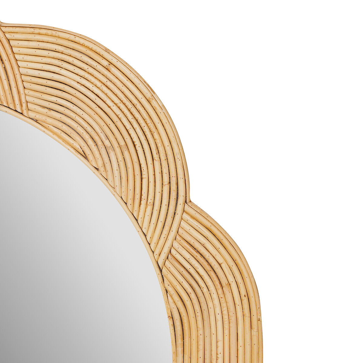 Espelho de parede ARCH bege em rattan 170cm, , large