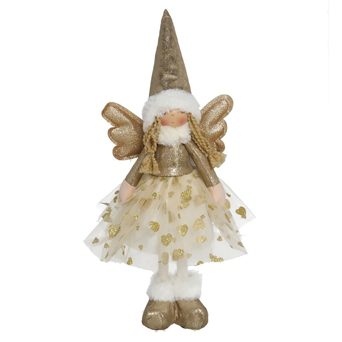 Anjo dourado com led 44cm, , large