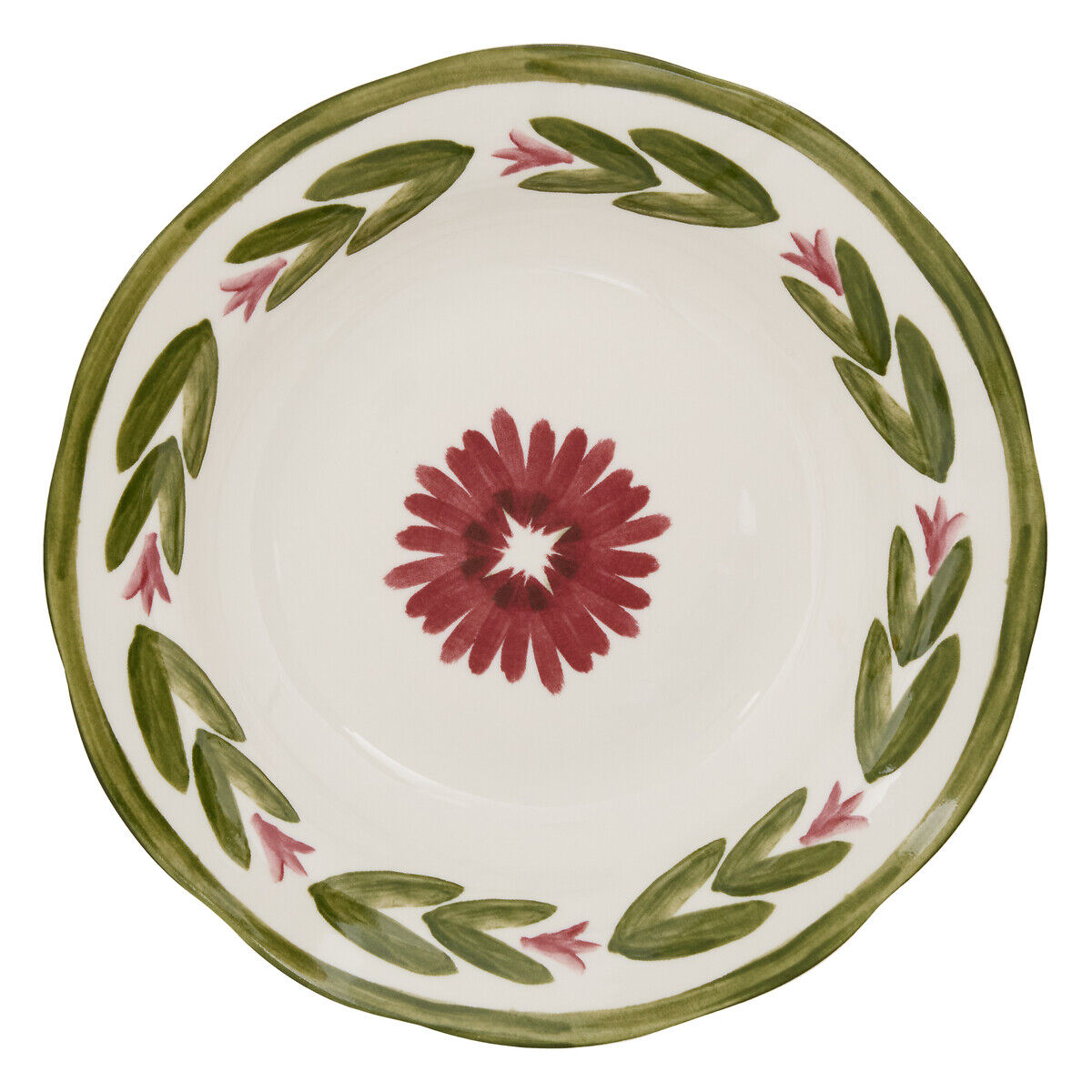 Prato de sopa MONA verde em porcelana 22cm, , large