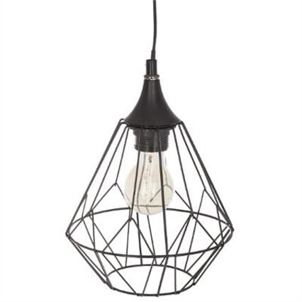 Candeeiro de teto FIL preto em metal, , large
