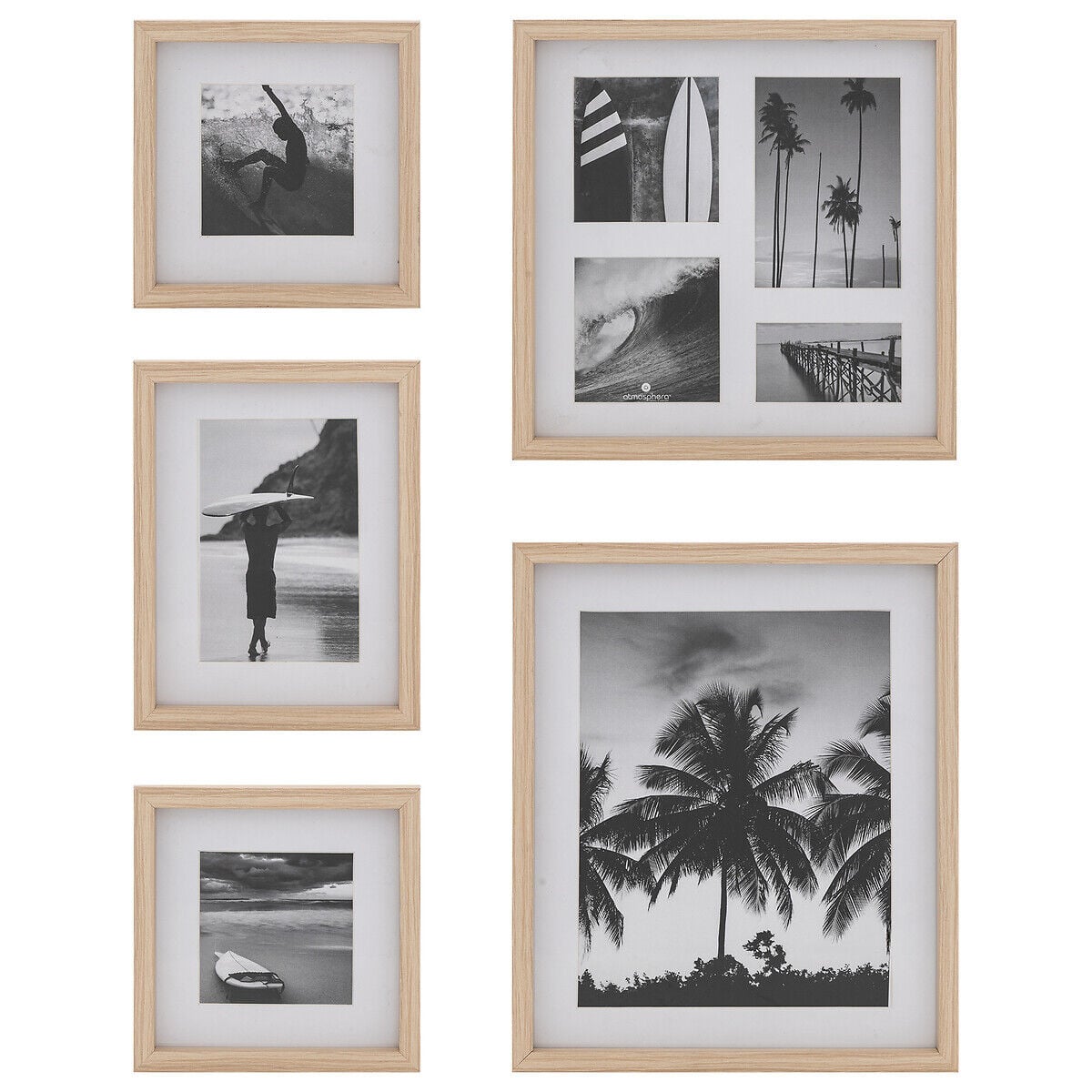 Conjunto de 5 quadros decorativos ERIN, , large