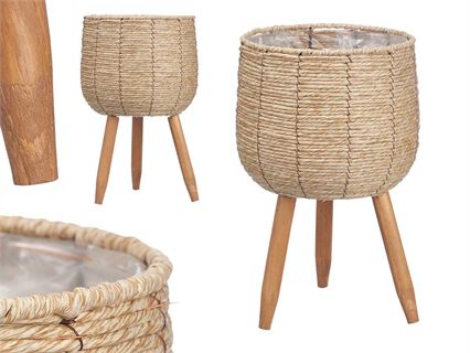 Planter in natural fibre, , large
