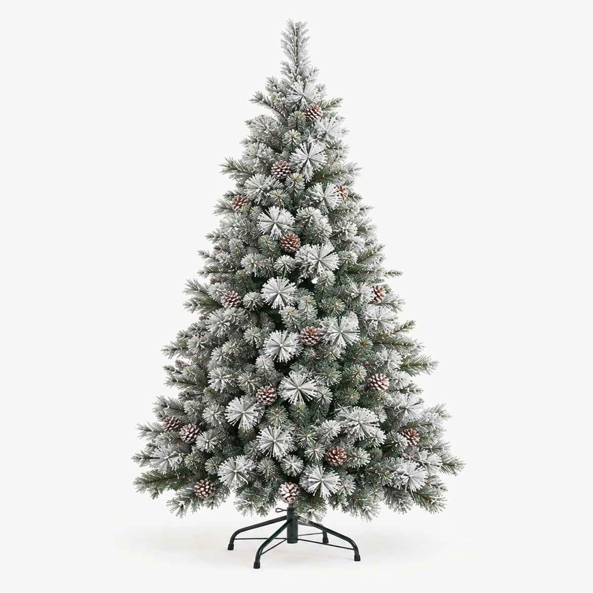 Christmas tree MINNESOTA snow effect with pine cones, , large