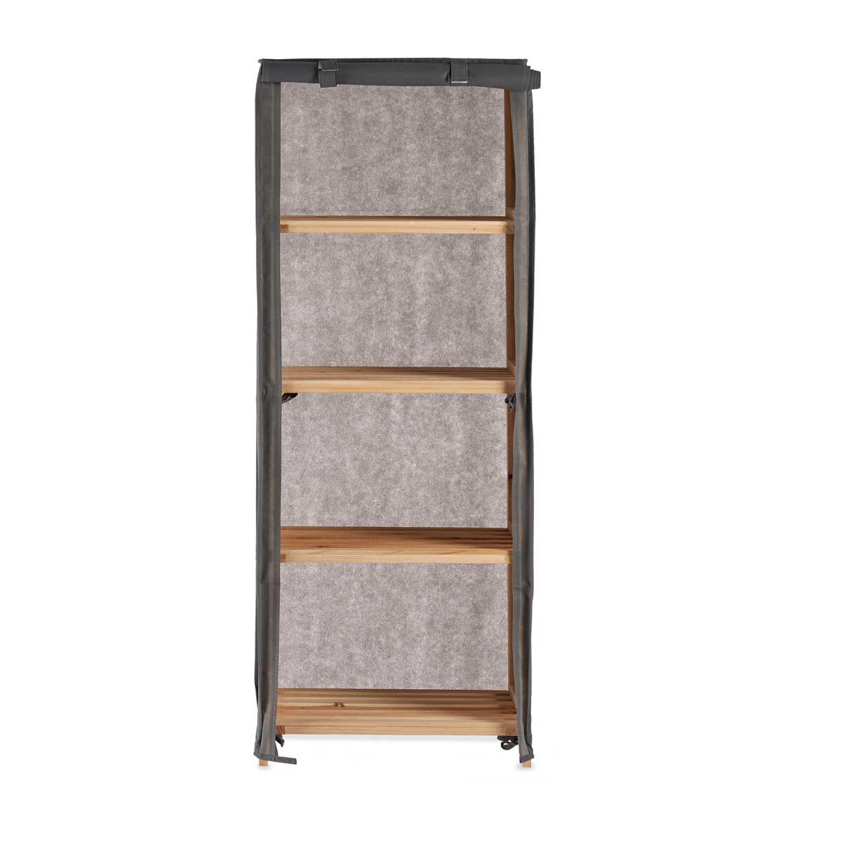 Armário de arrumação cinza em tecido 113cm, , large
