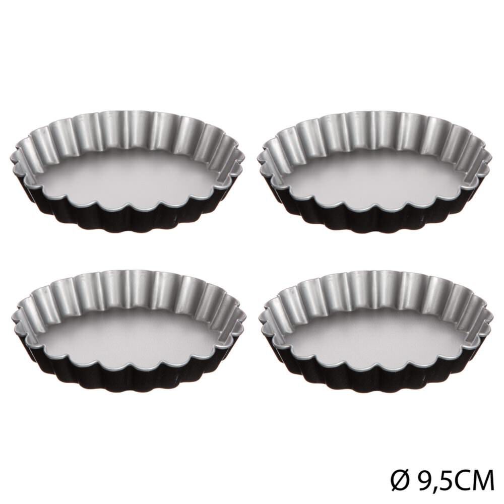 Conjunto 4 formas para tarte 9,5cm, , large